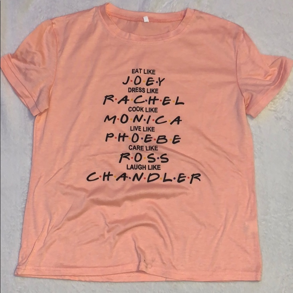 Light pink friends themed shirt